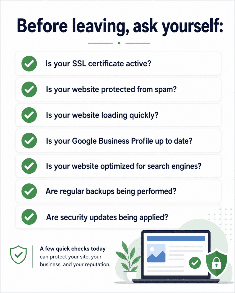 Lista di controllo dello stato del sito web